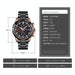 Men Stainless Steel Quartz Watch with Luminous Calendar