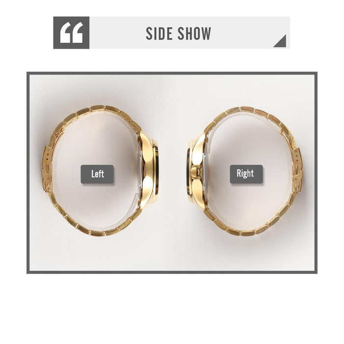 Men Golden Dragon Calendar Dial Quartz Watch with Luminous