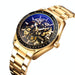 Men Automatic Mechanical Watch with Gear Dial