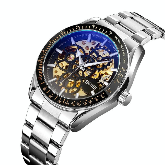Men Automatic Mechanical Watch with Gear Dial