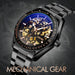 Men Automatic Mechanical Watch with Gear Dial