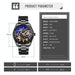 Men Automatic Mechanical Watch with Gear Dial