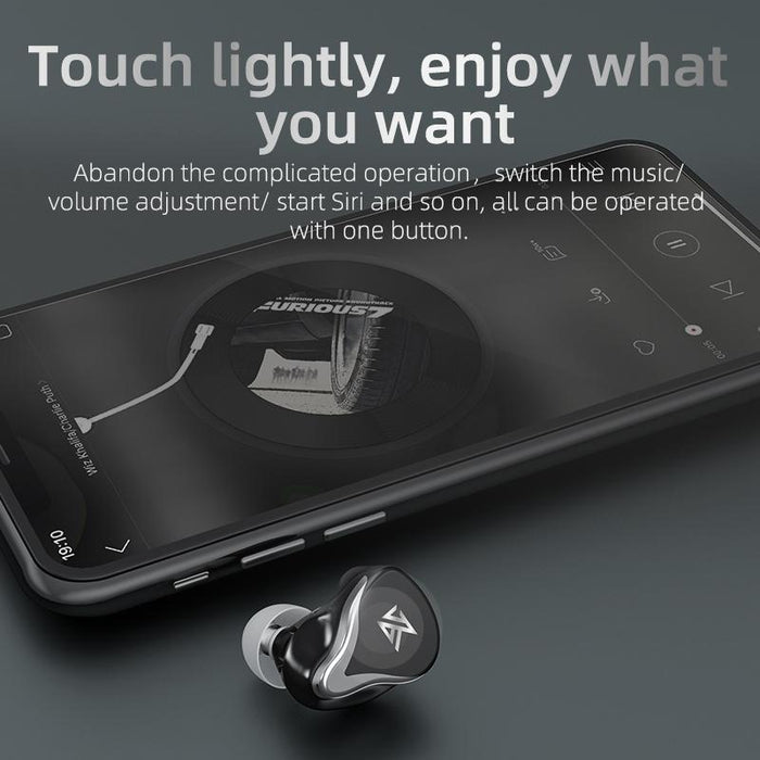 Kz Z3 Hybrid Technology 1Dd & 1Ba Wireless Bluetooth 5.2 Sports Noise Reduction Tws In-Ear Earphone Black