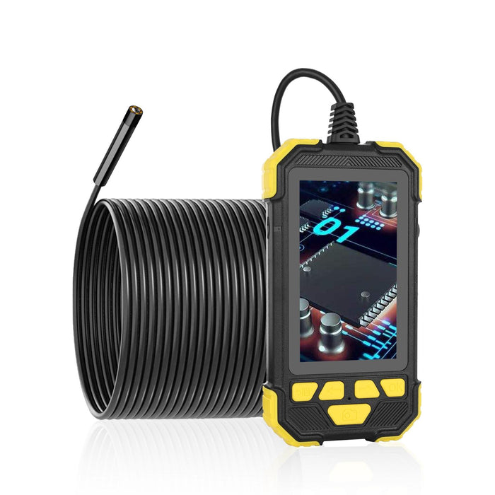 5.5Mm Single Lens Hand-Held Hard-Wire Endoscope With 4.3-Inch Ips Colour Lcd Screen Cable Length 2M Yellow