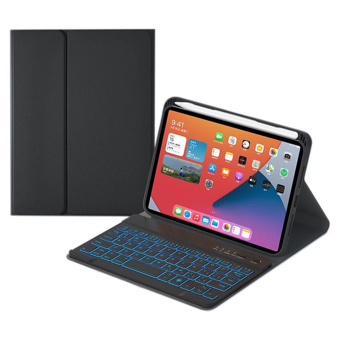 Square Keys Detachable Bluetooth Solid Colour Keyboard Leather Tablet Case With Colorful Backlight & Holder For Ipad Mini 6