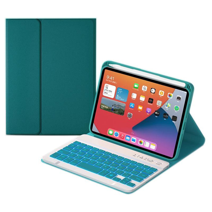 Hk006D Square Keys Detachable Bluetooth Candy Colour Keyboard Leather Tablet Case With Colorful Backlight & Holder For Ipad Mini 6