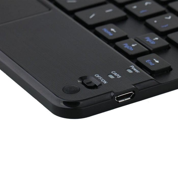 Hk006C Detachable Bluetooth Keyboard Leather Tablet Case With Touchpad & Holder For Ipad Mini 6 Black