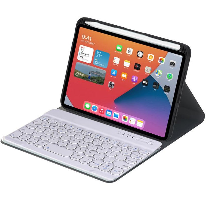 Round Keys Detachable Bluetooth Keyboard Leather Tablet Case With Holder For Ipad Mini 6