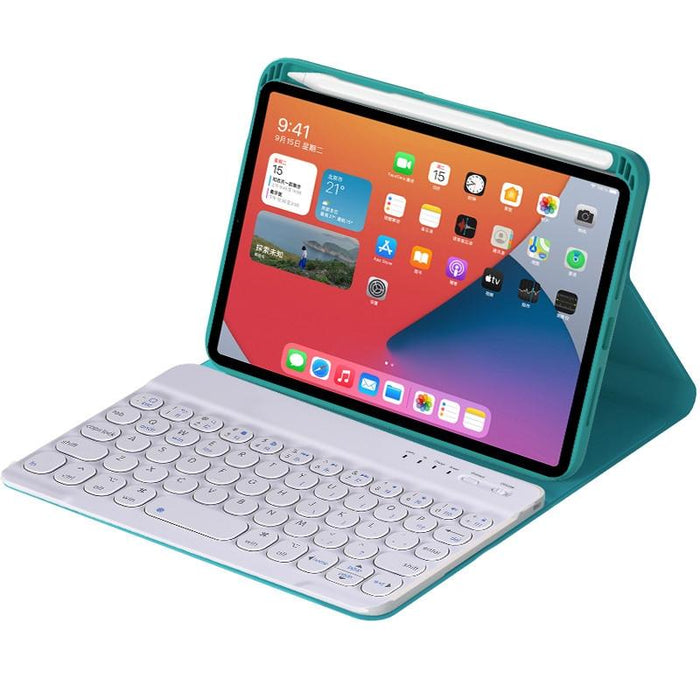 Round Keys Detachable Bluetooth Keyboard Leather Tablet Case With Holder For Ipad Mini 6