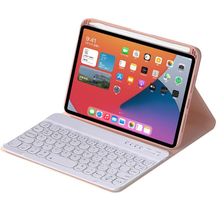 Round Keys Detachable Bluetooth Keyboard Leather Tablet Case With Holder For Ipad Mini 6