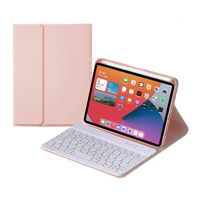 Round Keys Detachable Bluetooth Keyboard Leather Tablet Case With Holder For Ipad Mini 6