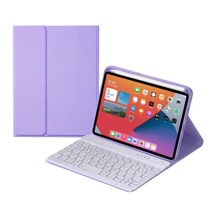 Round Keys Detachable Bluetooth Keyboard Leather Tablet Case With Holder For Ipad Mini 6