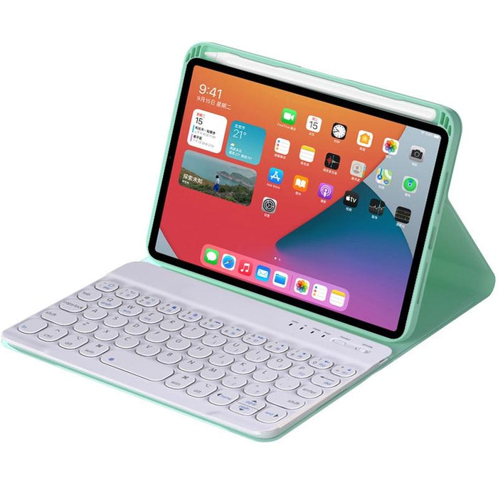 Round Keys Detachable Bluetooth Keyboard Leather Tablet Case With Holder For Ipad Mini 6