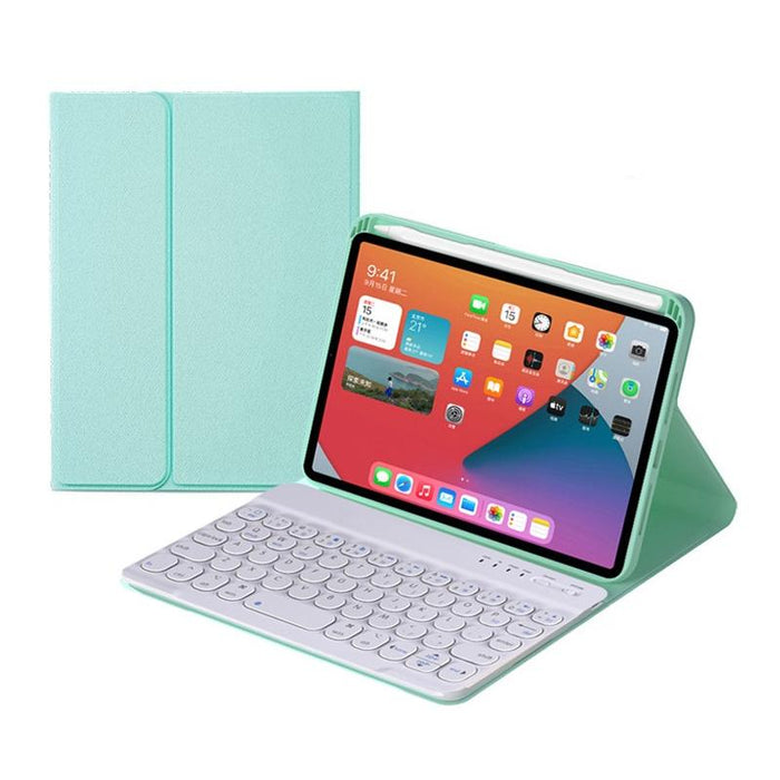 Round Keys Detachable Bluetooth Keyboard Leather Tablet Case With Holder For Ipad Mini 6