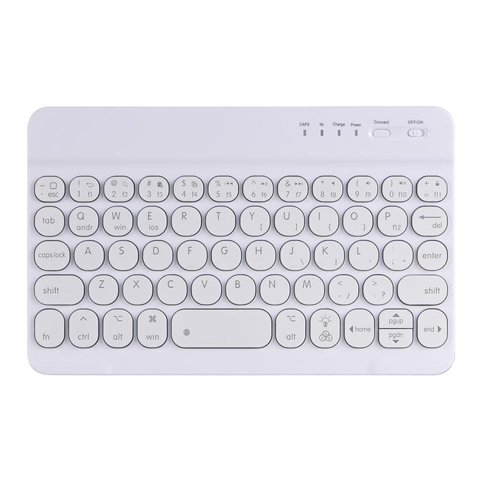 Round Keys Detachable Bluetooth Keyboard Leather Tablet Case With Colorful Backlight & Holder For Ipad Mini 6