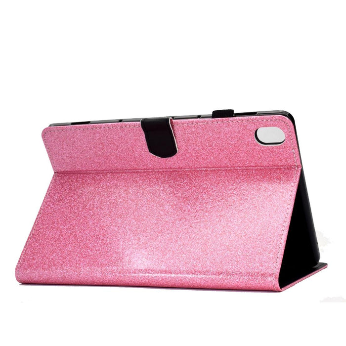 Varnish Glitter Powder Horizontal Flip Leather Case With Holder & Card Slot