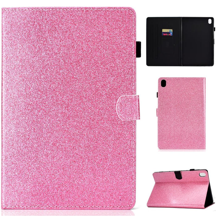 Varnish Glitter Powder Horizontal Flip Leather Case With Holder & Card Slot