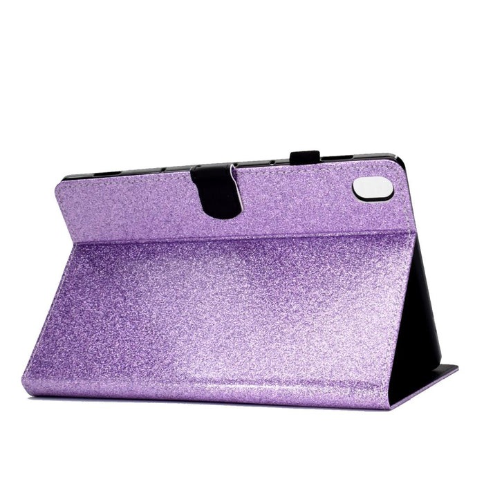 Varnish Glitter Powder Horizontal Flip Leather Case With Holder & Card Slot