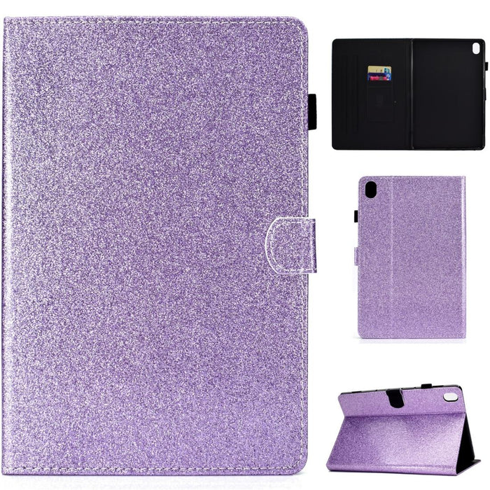 Varnish Glitter Powder Horizontal Flip Leather Case With Holder & Card Slot