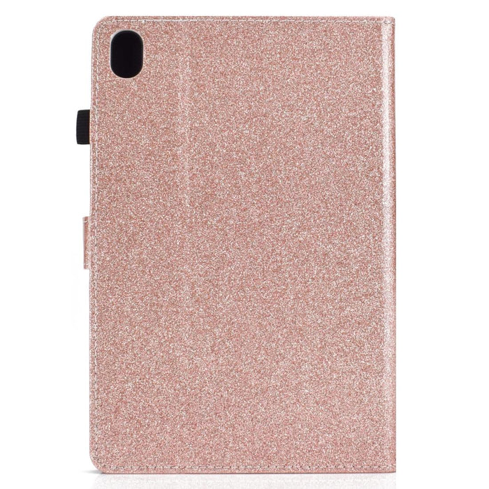 Varnish Glitter Powder Horizontal Flip Leather Case With Holder & Card Slot