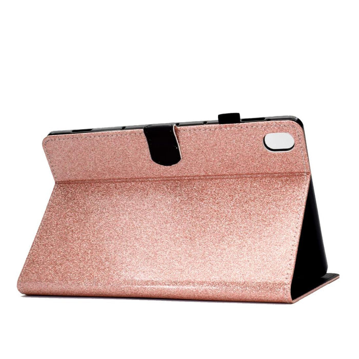 Varnish Glitter Powder Horizontal Flip Leather Case With Holder & Card Slot