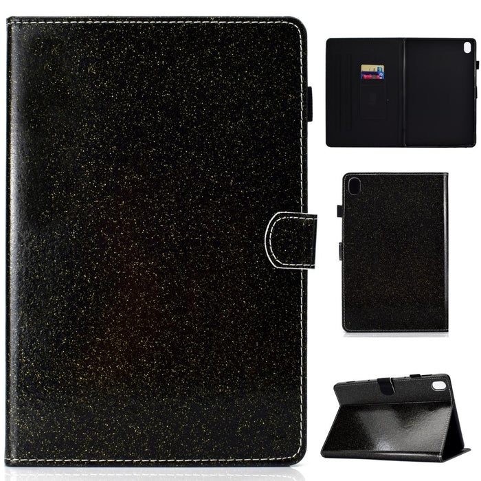 Varnish Glitter Powder Horizontal Flip Leather Case With Holder & Card Slot