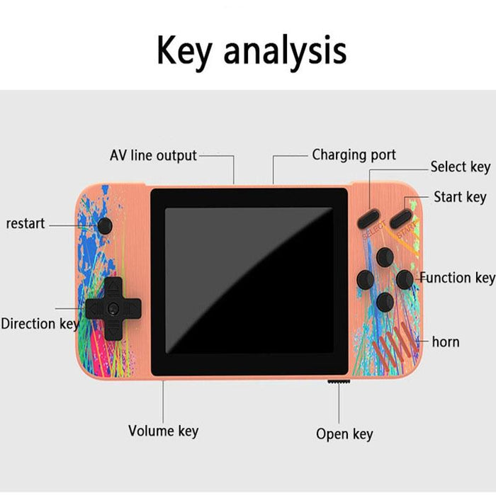 G3 Macaron 3.5 Inch Screen Handheld Game Console Built-In 800 Games