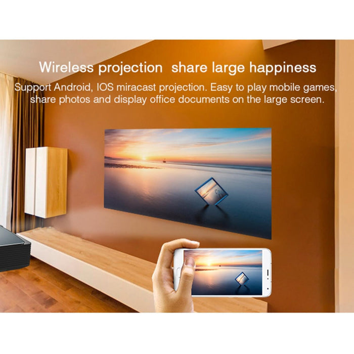 Yg670 1920X1080 3000 Lumens Portable Home Theater Led Hd Digital Projector Android Version Black