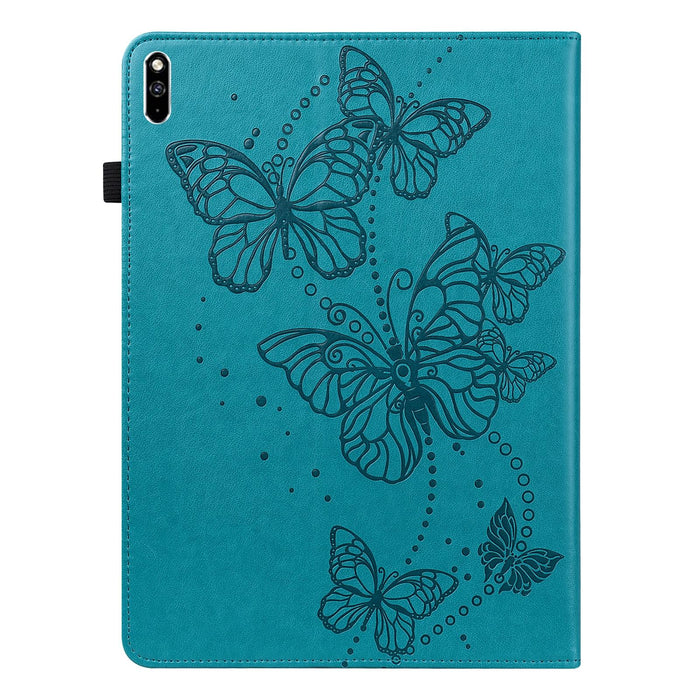 Embossed Butterfly Pattern Horizontal Flip Leather Tablet Case