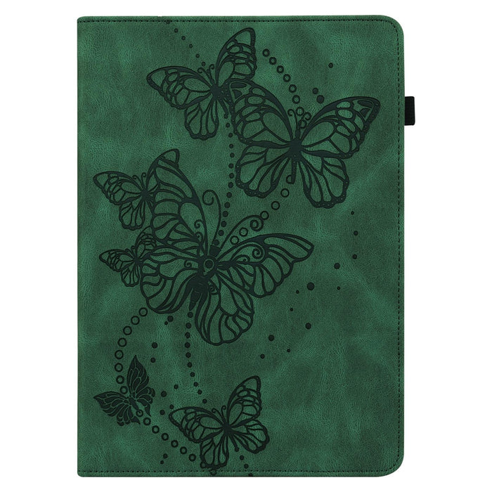 Embossed Butterfly Pattern Horizontal Flip Leather Tablet Case