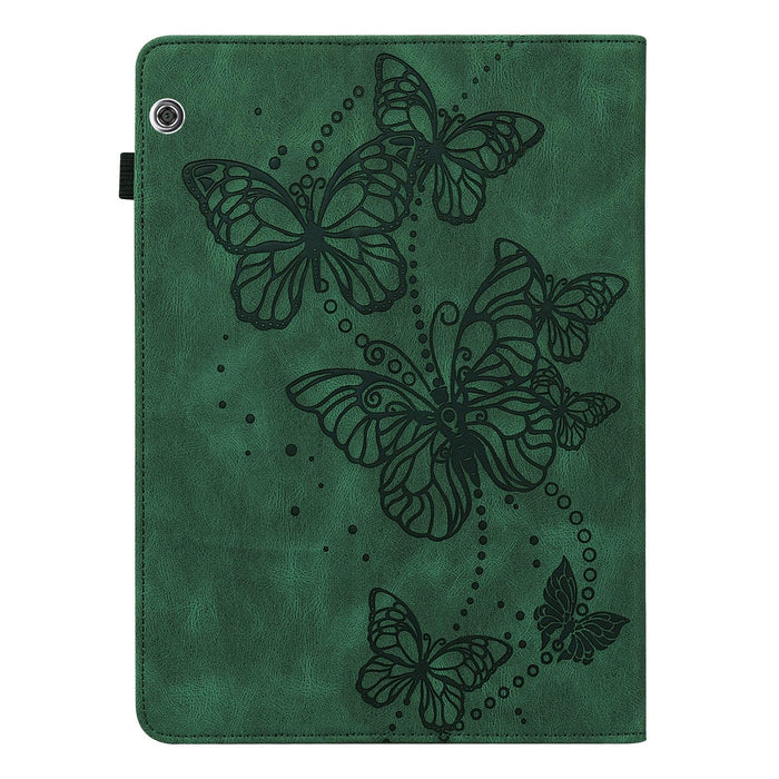 Embossed Butterfly Pattern Horizontal Flip Leather Tablet Case