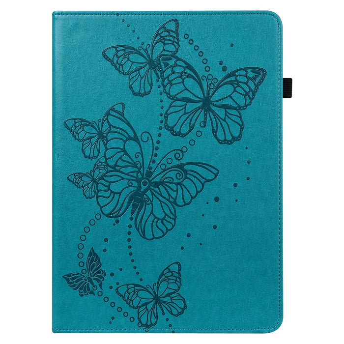 Embossed Butterfly Pattern Horizontal Flip Leather Tablet Case