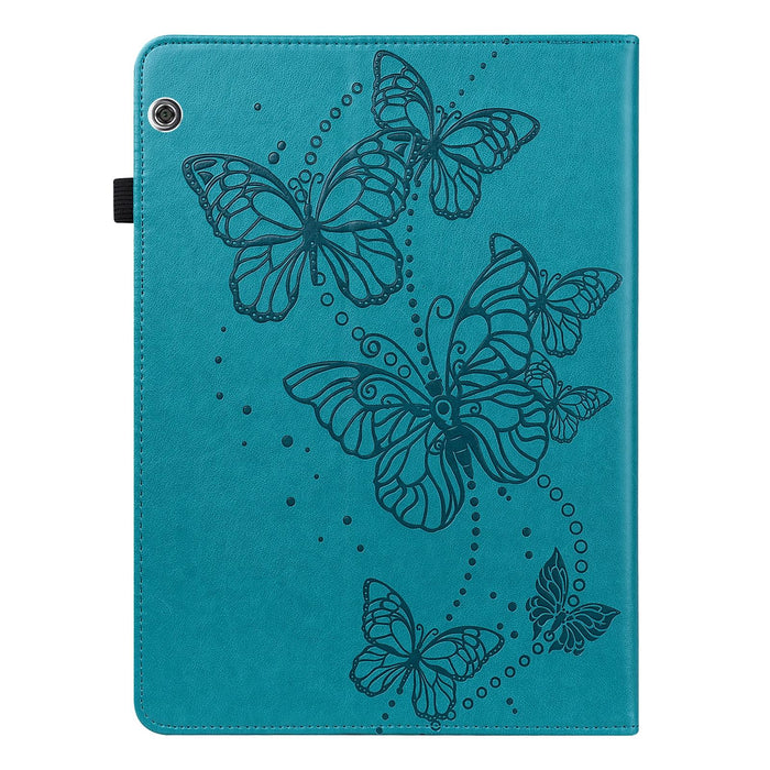 Embossed Butterfly Pattern Horizontal Flip Leather Tablet Case