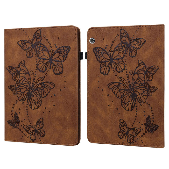 Embossed Butterfly Pattern Horizontal Flip Leather Tablet Case