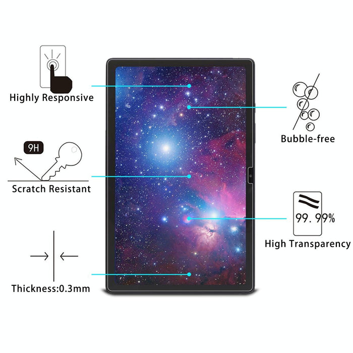 9H 2.5D Explosion-Proof Tempered Tablet Glass Film For Samsung Galaxy Tab A8 / X200 / X205 / Galaxy Tab A8 10.5 2021 / Chiwei Hipad X Pro 10.5 / Blackview Tab 15 / 15 Pro / Hotwav Tab R5 / Tab R6 Pro