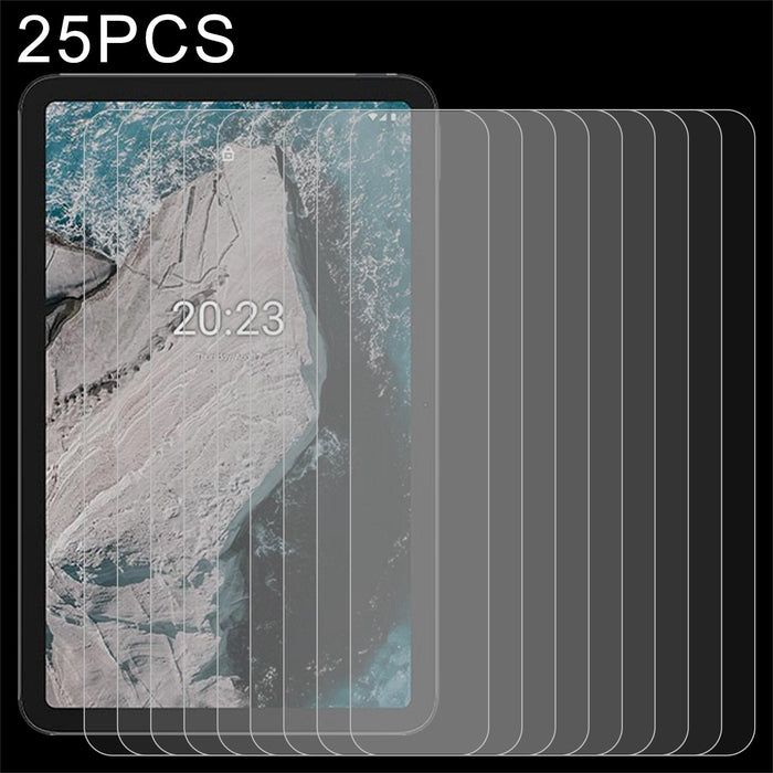 For Nokia T20 / T21 25Pcs 9H 2.5D Explosion-Proof Tempered Tablet Glass Film