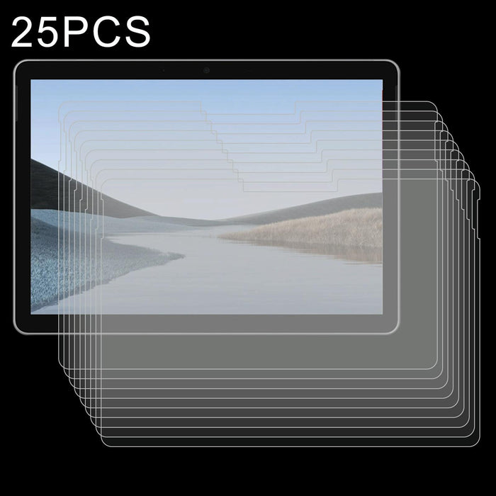 For Microsoft Surface Go 4 / 3 / 2 / 1 25 Pcs 9H 2.5D Explosion-Proof Tempered Tablet Glass Film