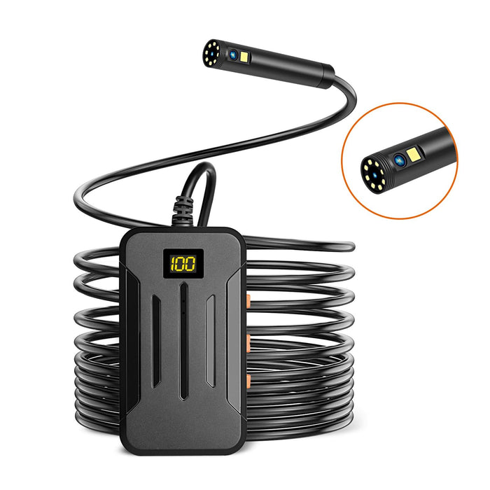 F300 8Mm Ip68 Waterproof Hd Dual Cameras Digital Endoscope Length 2M Hard Cable Black