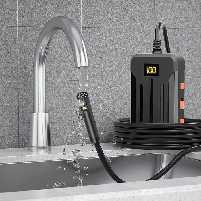 F300 8Mm Ip68 Waterproof Hd Dual Cameras Digital Endoscope Length 2M Hard Cable Black