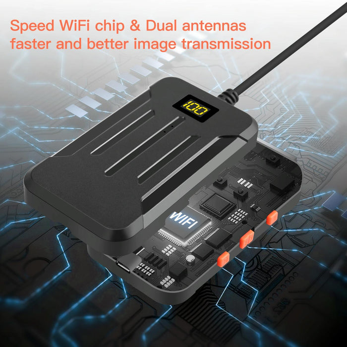 F300 8Mm Ip68 Waterproof Hd Dual Cameras Digital Endoscope Length 5M Hard Cable Black