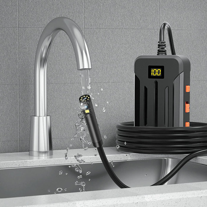 F300 8Mm Ip68 Waterproof Hd Dual Cameras Digital Endoscope Length 5M Hard Cable Black