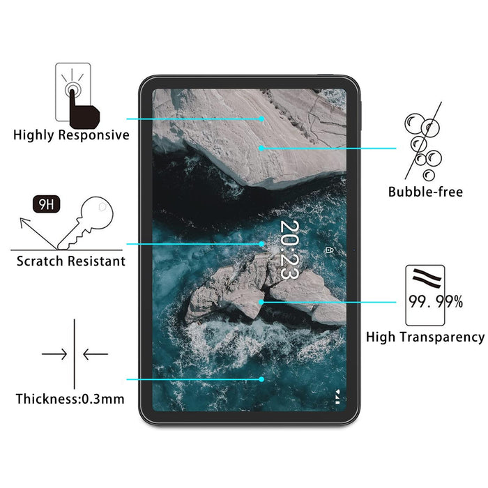 For Nokia T20 9H 2.5D Explosion-Proof Tempered Tablet Glass Film