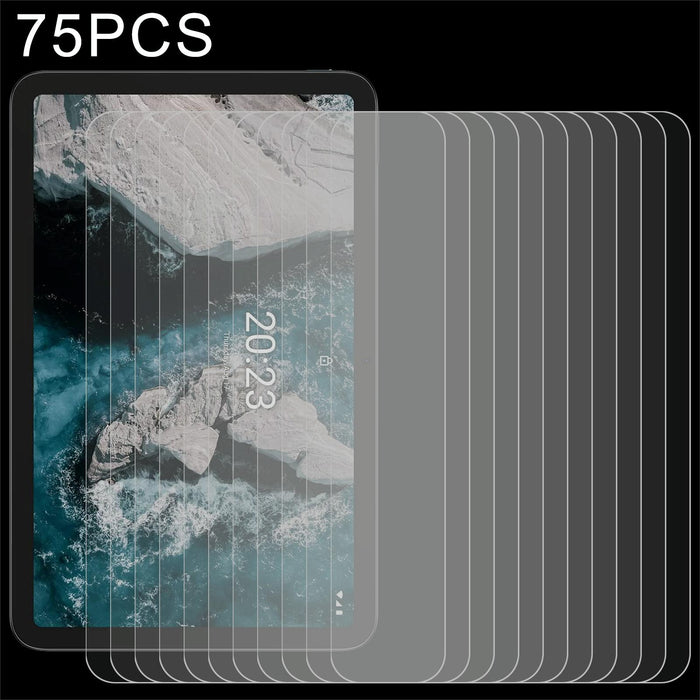 For Nokia T20 75 Pcs 9H 2.5D Explosion-Proof Tempered Tablet Glass Film