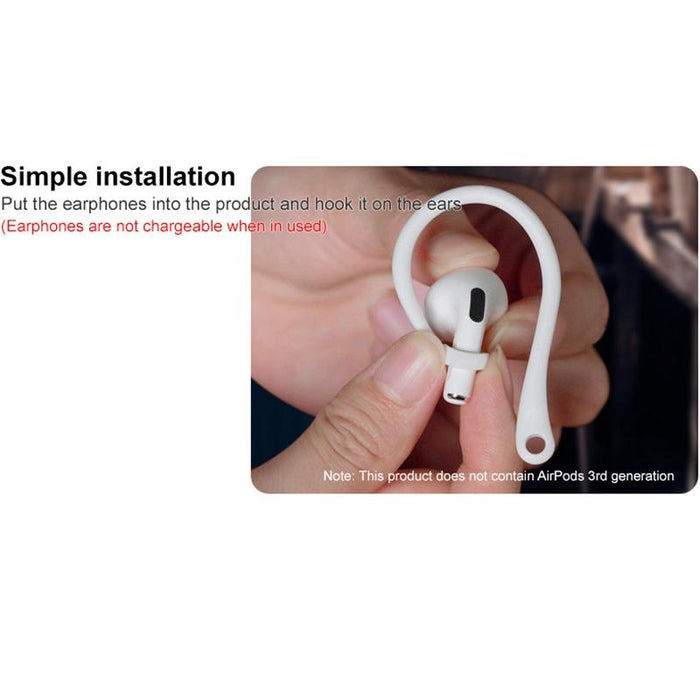 1 Pair Imak Wireless Earphones Silicone Anti-Lost Lanyard Ear Hook For 3 White