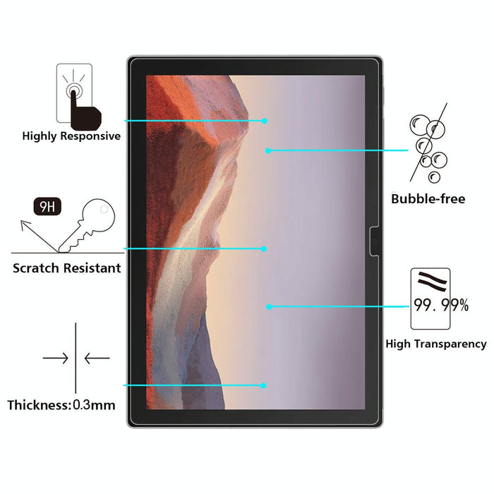 9H 2.5D Explosion-Proof Tempered Tablet Glass Film For Microsoft Surface Pro 7 &