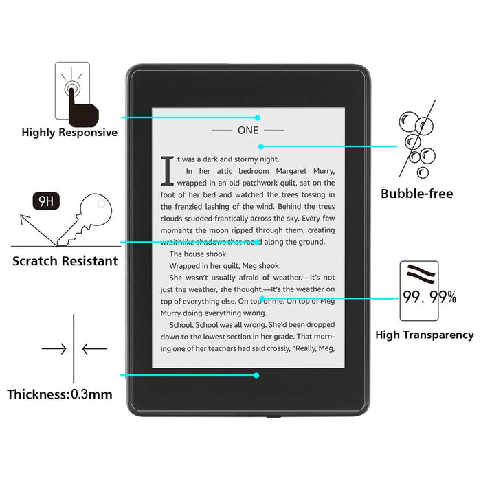 9H 2.5D Explosion-Proof Tempered Tablet Glass Film For Amazon Kindle Paperwhite 4 2018