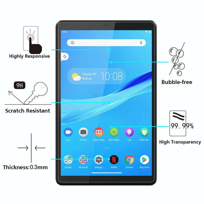 2 Pcs 9H 2.5D Explosion-Proof Tempered Tablet Glass Film For Lenovo Tab M8 Fhd