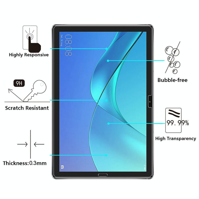 2 Pcs 9H 2.5D Explosion-Proof Tempered Tablet Glass Film For Huawei Mediapad M5 10 Pro