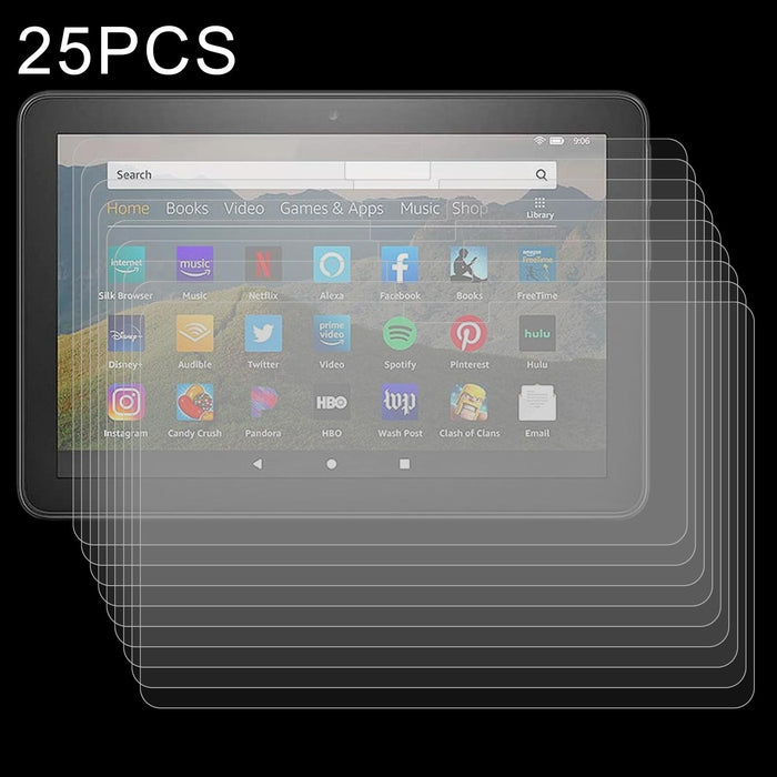 25 Pcs 9H 2.5D Explosion-Proof Tempered Tablet Glass Film For Amazon Kindle Fire Hd 8 2020 / 2022