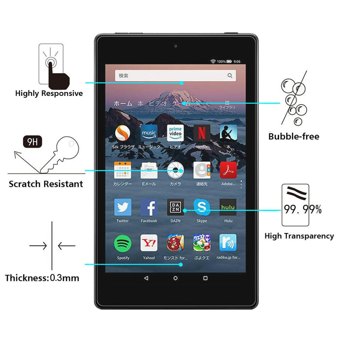 25 Pcs 9H 2.5D Explosion-Proof Tempered Tablet Glass Film For Amazon Kindle Fire Hd 8 2018